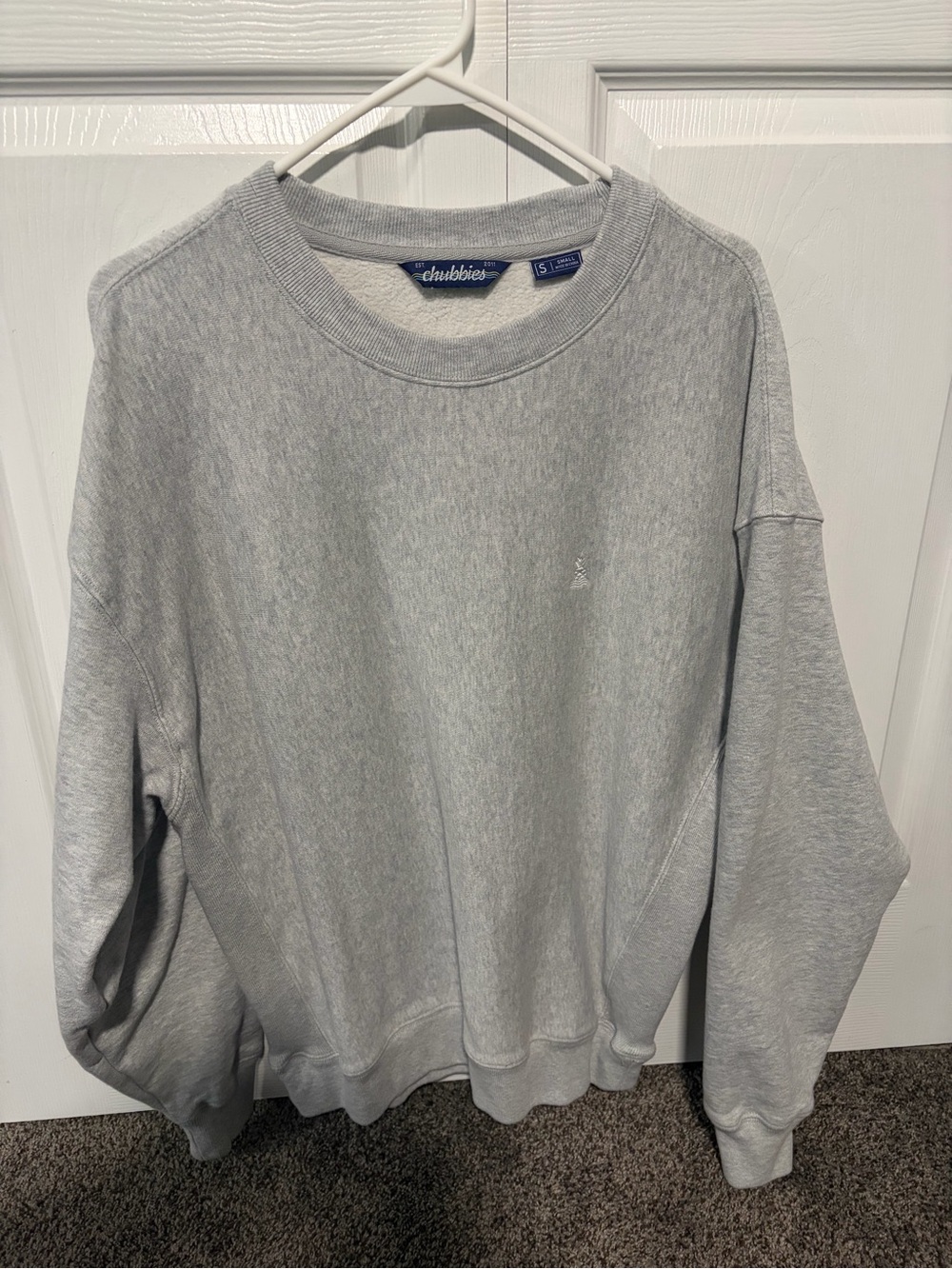 chubbies Light Gray Crewneck Pullover